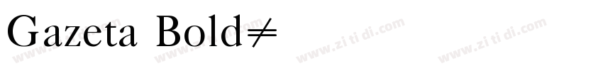 Gazeta Bold字体转换